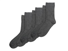 Minipop socks dark gray melange bamboo (6-pack)